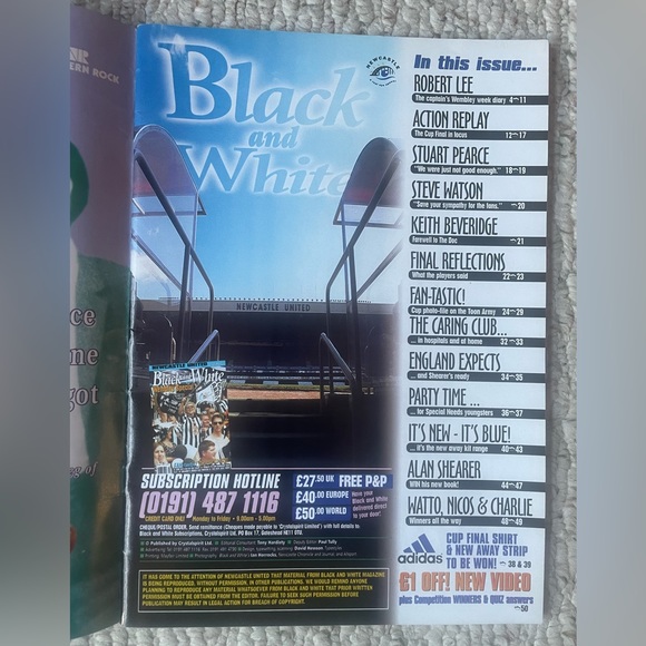 NewCastle United - Black & White Official Magazine - Picture 5 of 8